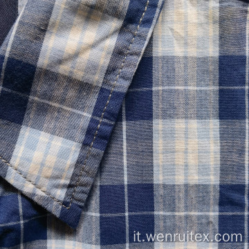 Camicia a maniche lunghe da uomo a quadri 100% cotone Camicie giornaliere